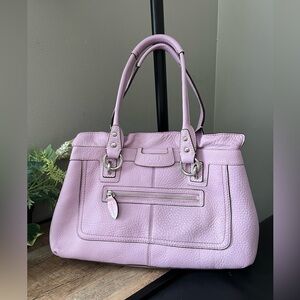 Coach Lilac Pebbled Leather Tote
